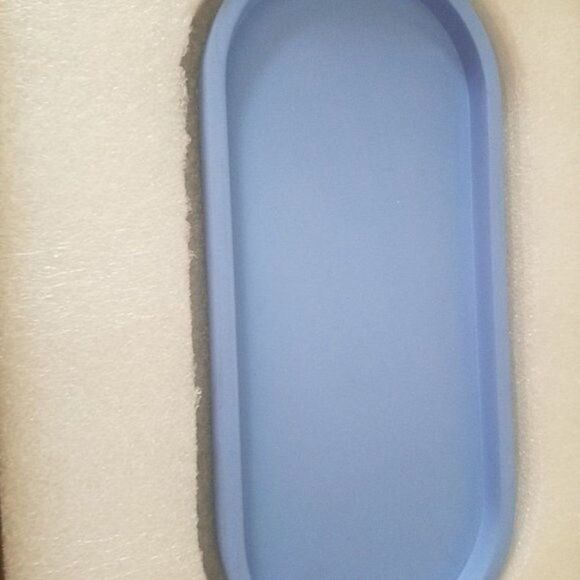 Blue Tray Concrete Decorative Makeup Organizer freelove - Picture 2 of 8